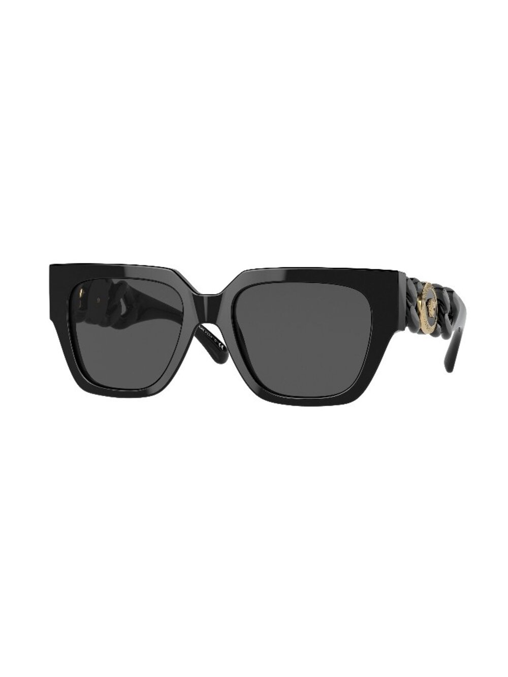 New Versace Women's Sunglasses Black Square Grey Lens Injected Frame VE4409 GB1